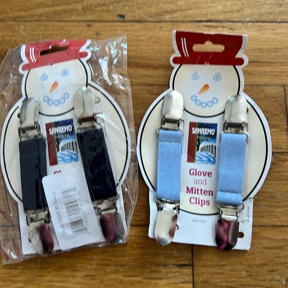 Mitten clips kids blue color 2 pairs - Picture 1 of 1